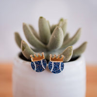 Kansas City Baseball Crown Double Layered Studs