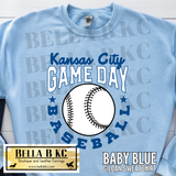 Kansas City Baseball Game Day Tee or Sweatshirt