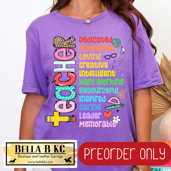 **PREORDER ONLY** Teacher - Tee or Sweatshirt - 1 Week Turn Around from Date of Order