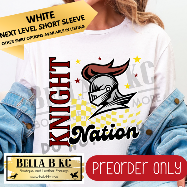 **PREORDER ONLY** Knight Nation Mascot Tee or Sweatshirt - 1 Week Turn Around from Date of Order