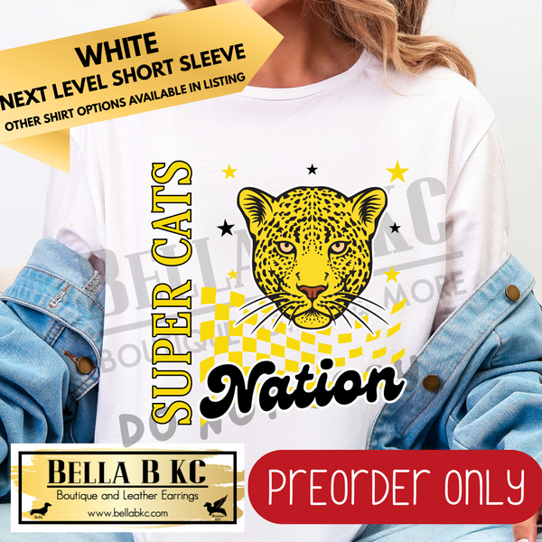 **PREORDER ONLY** Super Cats Nation Mascot Tee or Sweatshirt - 1 Week Turn Around from Date of Order