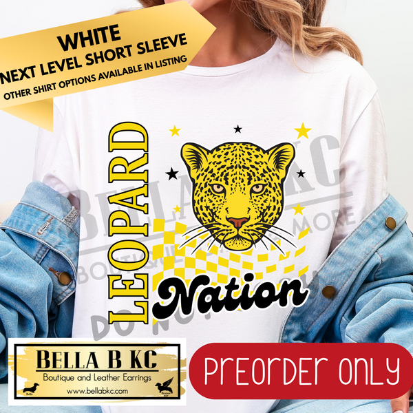 **PREORDER ONLY** Leopard Nation Mascot Tee or Sweatshirt - 1 Week Turn Around from Date of Order