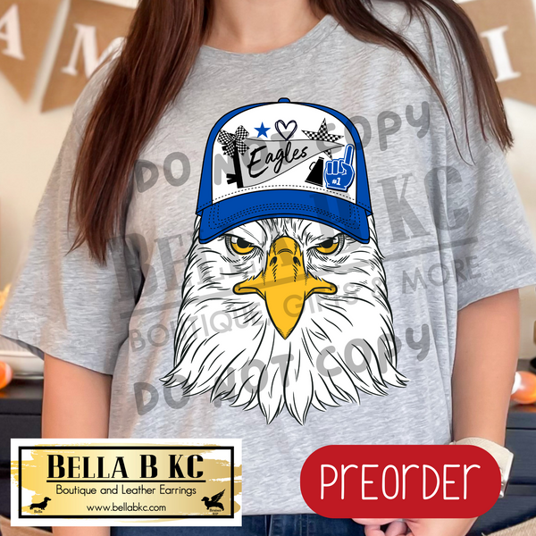 **PREORDER ONLY** Eagles BLUE Trucker Hat Tee or Sweatshirt - 1 Week Turn Around from Date of Order