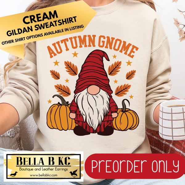 **PREORDER ONLY** Fall - Autumn Gnome #194 - Tee or Sweatshirt - 1 Week Turn Around from Date of Order