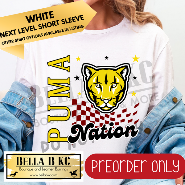 **PREORDER ONLY** Puma Nation Mascot Tee or Sweatshirt - 1 Week Turn Around from Date of Order