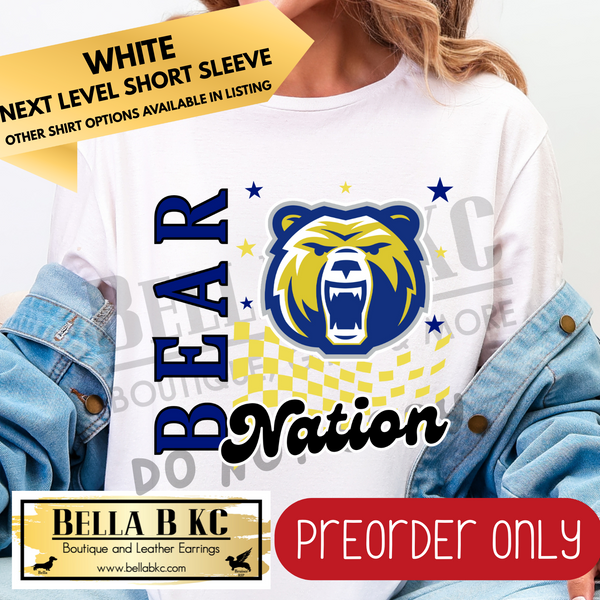 **PREORDER ONLY** Bear Nation Mascot Tee or Sweatshirt - 1 Week Turn Around from Date of Order