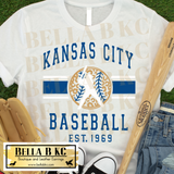 KC Baseball Leopard Ball with Stripes & Player Tee or Sweatshirt