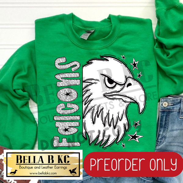 **PREORDER ONLY**  Falcons BW Dalmatian Tee or Sweatshirt - 1 Week Turn Around from Date of Order