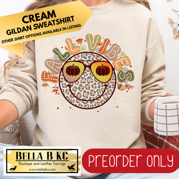 **PREORDER ONLY** Fall - Fall Vibes Smile #19 - Tee or Sweatshirt - 1 Week Turn Around from Date of Order