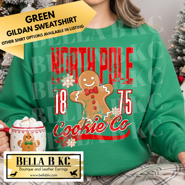 Christmas - Gingerbread North Pole Cookie Co Distressed - Multiple Shirt Options