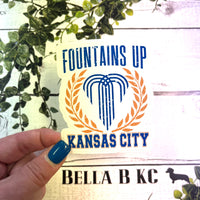 KC Baseball Fountains Up Waterproof Vinyl Sticker