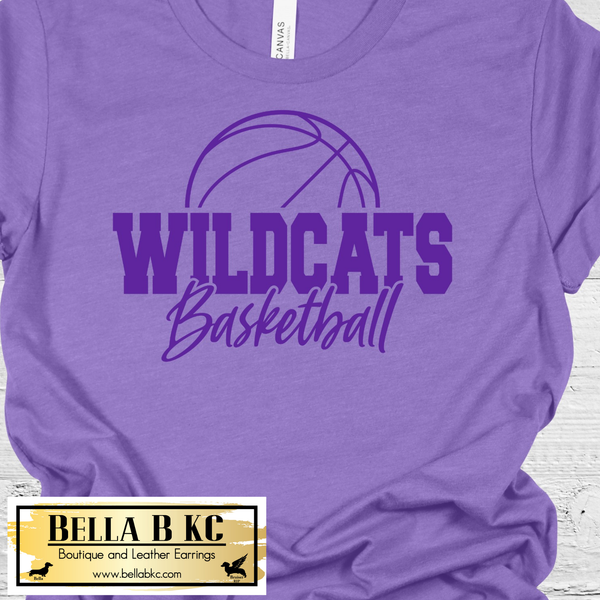 Wildcats Basketball - Purple Print - Tee or Sweatshirt