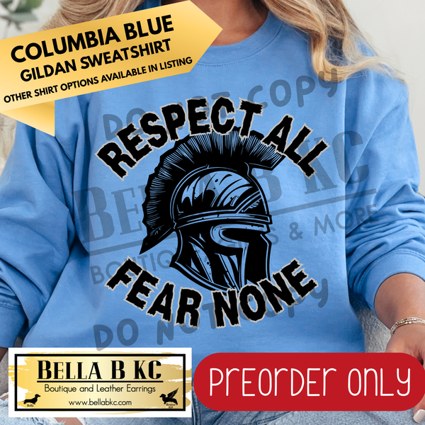 **PREORDER ONLY** Titans Respect All Fear None - Tee or Sweatshirt - 1 Week Turn Around from Date of Order