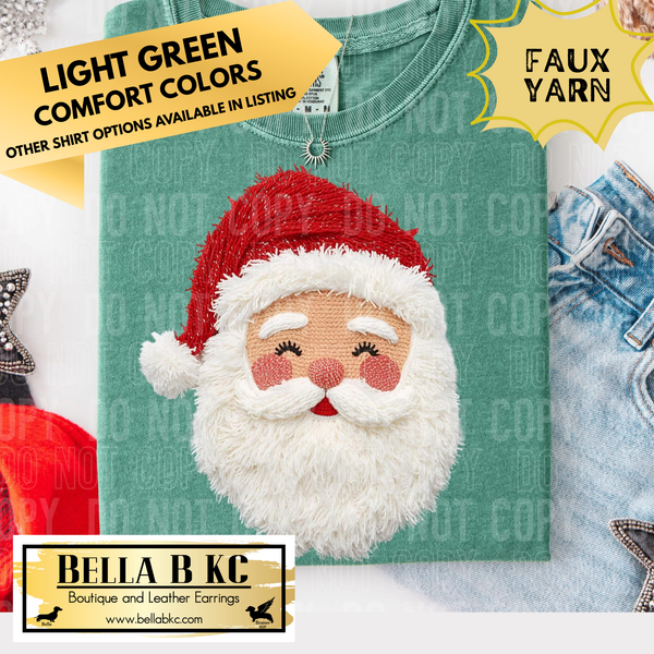 Christmas - Santa *FAUX YARN* - Multiple Shirt Options
