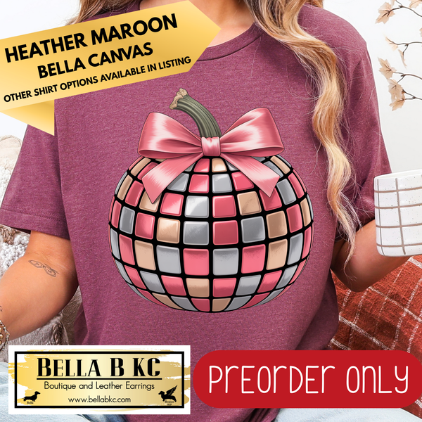 **PREORDER ONLY** Fall - Disco Ball Pumpkin #200 - Tee or Sweatshirt - 1 Week Turn Around from Date of Order