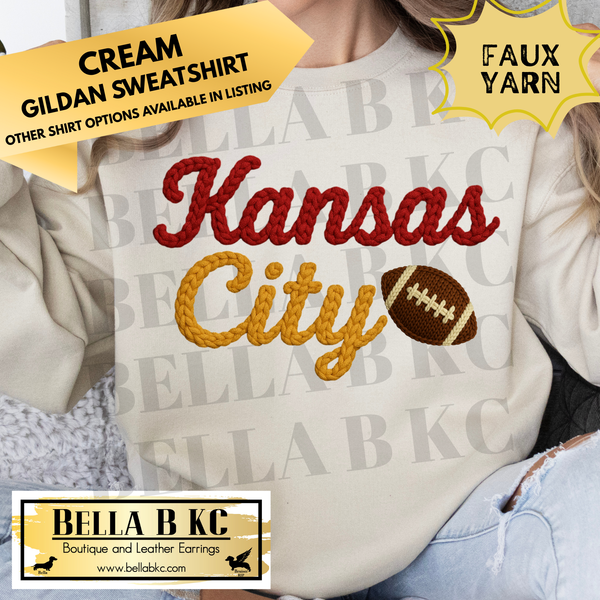 Kingdom - *FAUX YARN* Kansas City Football - Multiple Shirt Options