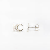 KC Stud Earrings Silver