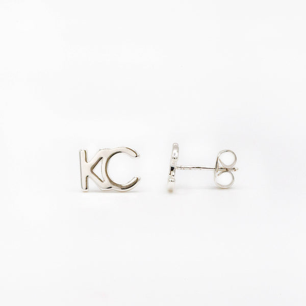 KC Stud Earrings Silver