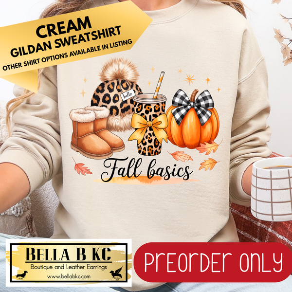 **PREORDER ONLY** Fall - Fall Basics Leopard #207 - Tee or Sweatshirt - 1 Week Turn Around from Date of Order
