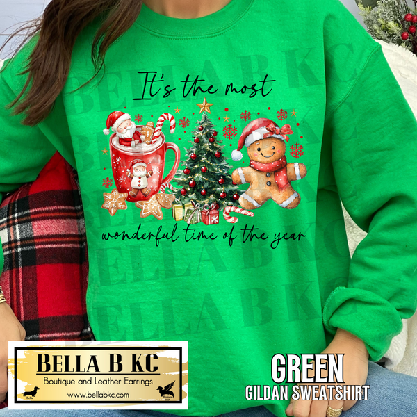 Christmas - It's the Most Wonderful Time of the Year Gingerbread Tee or Sweatshirt