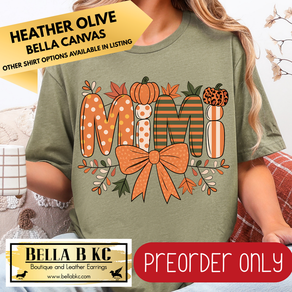 **PREORDER ONLY** Fall - Mimi Bow #211 - Tee or Sweatshirt - 1 Week Turn Around from Date of Order
