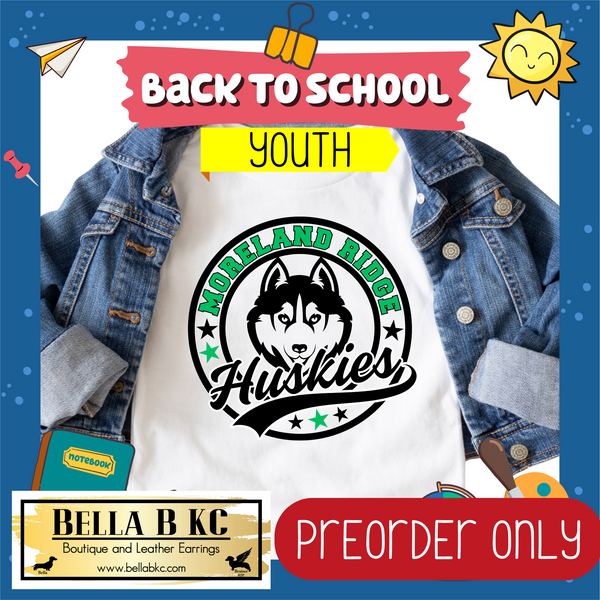 **PREORDER ONLY** TODDLER/YOUTH Huskies Round Star Mascot Tee or Sweatshirt - 1 Week Turn Around from Date of Order