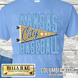 Kansas City Baseball Pennant Flag Tee or Sweatshirt