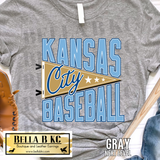 Kansas City Baseball Pennant Flag Tee or Sweatshirt