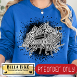 **PREORDER ONLY** Mules Stadium Splatter - Tee or Sweatshirt - 1 Week Turn Around from Date of Order