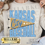Kansas City Baseball Pennant Flag Tee or Sweatshirt