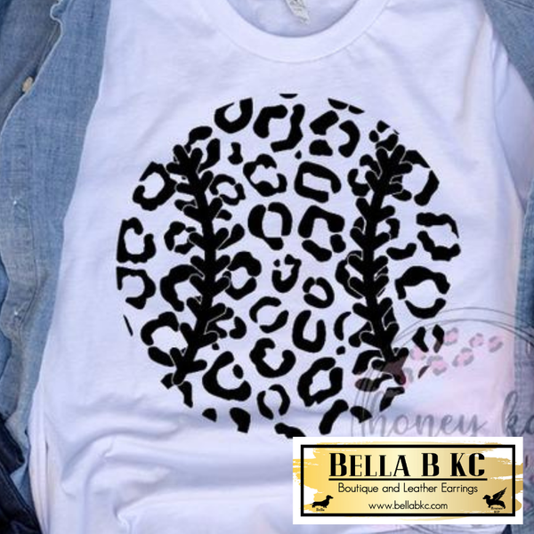 Baseball/Softball Leopard Ball Tee or Sweatshirt