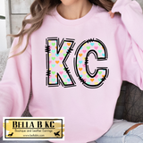 Valentine - Hollow KC with Colorful Hearts Tee or Sweatshirt