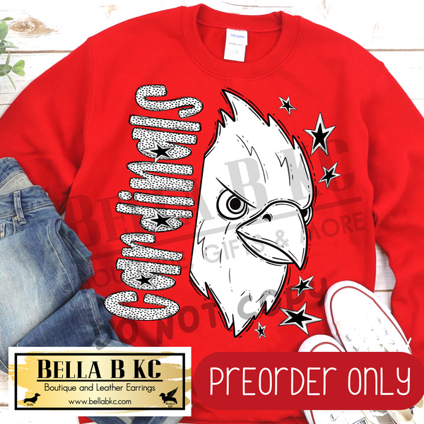 **PREORDER ONLY**  Cardinals BW Dalmatian Tee or Sweatshirt - 1 Week Turn Around from Date of Order