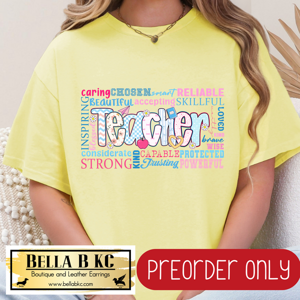**PREORDER ONLY** Teacher - Subway - Tee or Sweatshirt - 1 Week Turn Around from Date of Order