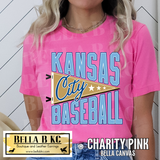 Kansas City Baseball Pennant Flag Tee or Sweatshirt