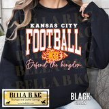 Kingdom - Kansas City Football Defend our Kingdom Leopard Tee or Sweatshirt