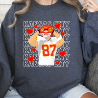 Kansas City Football TK Heart Hands Tee or Sweatshirt