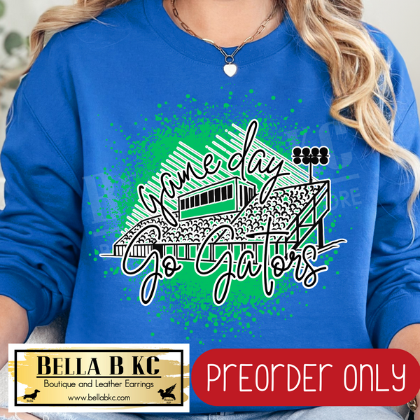 **PREORDER ONLY** Gators Stadium Splatter - Tee or Sweatshirt - 1 Week Turn Around from Date of Order