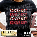 Kansas City Football Kansas City Leopard Repeat Tee or Sweatshirt