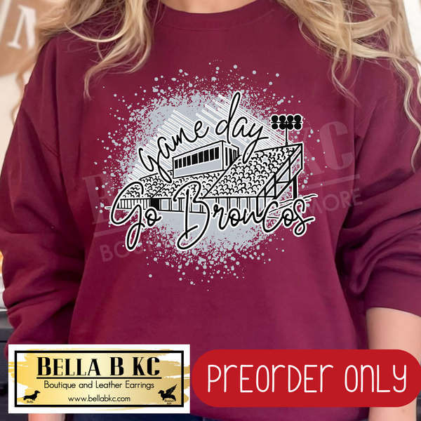 **PREORDER ONLY** Broncos Stadium Splatter - Tee or Sweatshirt - 1 Week Turn Around from Date of Order