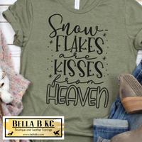 Christmas - Snow Flakes are Kisses from Heaven Tee or Sweatshirt