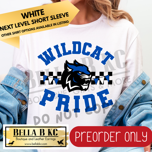 **PREORDER ONLY** Harrisonville Wildcat Pride Checkered - Multiple Shirt Options - 1 Week Turn Around from Date of Order