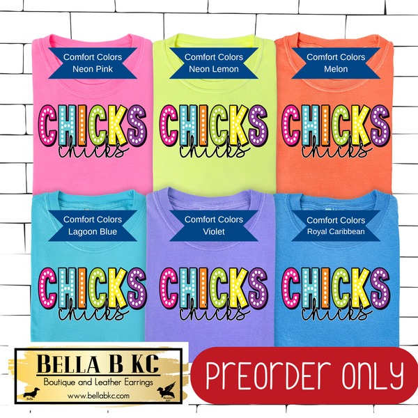 **PREORDER ONLY** Chicks Neon Mascot Tee - 1 Week Turn Around from Date of Order