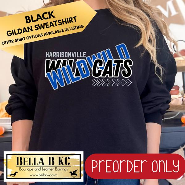**PREORDER ONLY** Harrisonville Wildcats Crossed - Multiple Shirt Options - 1 Week Turn Around from Date of Order