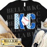KC Baseball Split Bubble Letters Tee or Sweatshirt