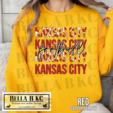 Kansas City Football Kansas City Leopard Repeat Tee or Sweatshirt