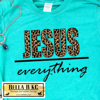 Faith - Jesus Over Everything Leopard Tee or Sweatshirt