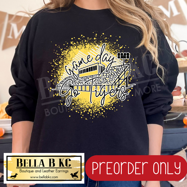 **PREORDER ONLY** Tigers Stadium Splatter - Tee or Sweatshirt - 1 Week Turn Around from Date of Order