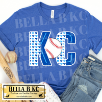 KC Baseball Split Bubble Letters Tee or Sweatshirt