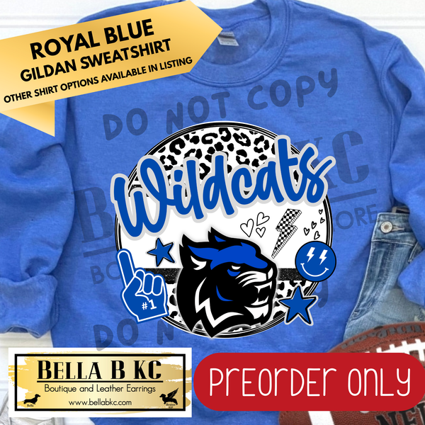 **PREORDER ONLY** Harrisonville Wildcats Round Doodle - Multiple Shirt Options - 1 Week Turn Around from Date of Order